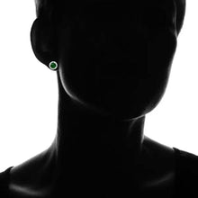 将图片加载到图库查看器,3.00 CTTW Emerald Halo Sterling Silver Studs
