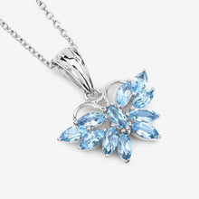 Load image into Gallery viewer, 1.76 Carat Genuine Swiss Blue Topaz .925 Sterling Silver Pendant