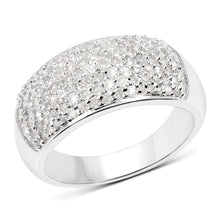 Load image into Gallery viewer, 0.96 Carat Genuine White Diamond .925 Sterling Silver Ring