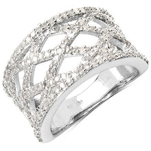 Load image into Gallery viewer, 0.92 Carat Genuine White Diamond .925 Sterling Silver Ring