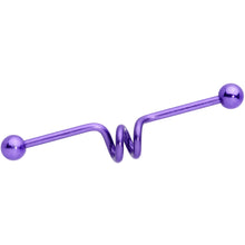 Load image into Gallery viewer, Spiral Purple Anodized Titanium Industrial Project Bar 40mm
