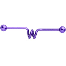 Load image into Gallery viewer, Spiral Purple Anodized Titanium Industrial Project Bar 40mm