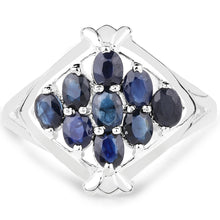 Load image into Gallery viewer, 1.80 Carat Genuine Blue Sapphire .925 Sterling Silver Ring