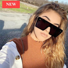 Load image into Gallery viewer, NEW Top Oversized Square Modern Woman And Ladies Fashion Retro Gradient Sunglasses With Big Frame And Vintage Eyewear UV400 Protection