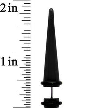 将图片加载到图库查看器,Black Acrylic Straight Taper Cheater Plug Set