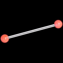 Load image into Gallery viewer, Pink Glow in the Dark Industrial Barbell 31mm