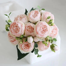 Load image into Gallery viewer, 30cm Artificial Silk Peony Flowers Bouquet for Home Decoration - Faux Christmas Flowers & Wedding Flowers