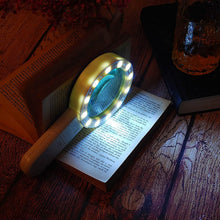 Load image into Gallery viewer, 30X Handheld Large Magnifying Glass 12 LED Illuminated Lighted Magnifier