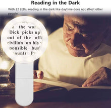 Load image into Gallery viewer, 30X Handheld Large Magnifying Glass 12 LED Illuminated Lighted Magnifier