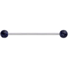 Load image into Gallery viewer, Black Glitter Industrial Barbell 31mm