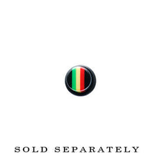 Load image into Gallery viewer, 00G Acrylic Rasta Stripe Taper
