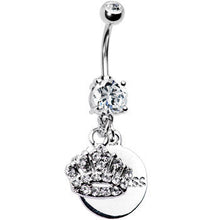 Load image into Gallery viewer, Cubic Zirconia Crown Princess Belly Ring