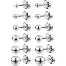 Load image into Gallery viewer, Stainless Steel Hypoallergenic Ball Shaped Stud Earrings