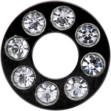 Load image into Gallery viewer, 4G Black Anodized Clear Gem Go Glam Screw Fit Tunnel Plug Set