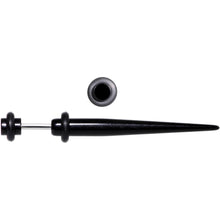 将图片加载到图库查看器,UV Black Acrylic Faux Taper Cheater Plug Set
