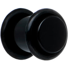 Load image into Gallery viewer, 0G Black Acrylic Straight Plug Set
