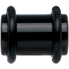 Load image into Gallery viewer, 0G Black Acrylic Straight Plug Set