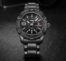 Load image into Gallery viewer, Men's Luxury Stainless steal Waterproof Watch With Day And Date Display Unique Design Perfect Gift In Modern Metal Men Wrist Watch Design