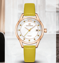 Load image into Gallery viewer, Women's Elegant Watch With Leather Belt And Metal Case Waterproof Wristwatch Excellent Design Perfect Gift