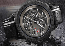 Load image into Gallery viewer, Men's Sports Waterproof Watch With Chronometers And Leather Belt Multifunction Wristwatch Unique Design Perfect Gift