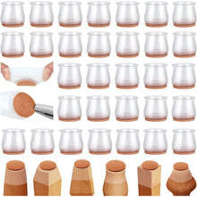 将图片加载到图库查看器,32-Piece: Clear Chair Leg Floor Protectors