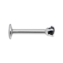 将图片加载到图库查看器,16G Black 2mm Gem Internally Threaded Labret Monroe Tragus