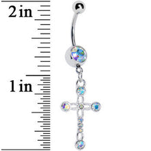 将图片加载到图库查看器,Aurora Cross Dangle Belly Ring