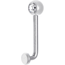 Load image into Gallery viewer, 14G 5mm Clear Gem Vertical Hood Piercing -1/2 2.5mm Rise