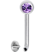 Load image into Gallery viewer, 14G 5mmTanzanite Gem Vertical Hood Piercing -1/2 2.5mm Rise