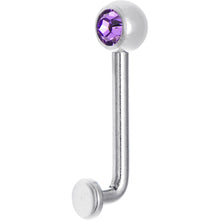 Load image into Gallery viewer, 14G 5mmTanzanite Gem Vertical Hood Piercing -1/2 2.5mm Rise