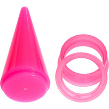 Load image into Gallery viewer, 20mm Pink 2-in1 Acrylic Screw Fit Interchangeable Plug Tunnel