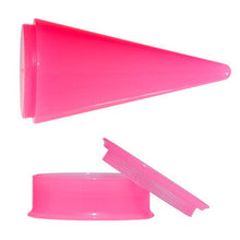 Load image into Gallery viewer, 20mm Pink 2-in1 Acrylic Screw Fit Interchangeable Plug Tunnel