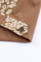 Load image into Gallery viewer, Leopard Print Drop Shoulder Jacket with Button-Up Closure Beautiful Unique Design Winter Jacket