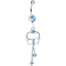 将图片加载到图库查看器,Butterfly Wishes Blue CZ Belly Ring