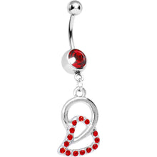 Load image into Gallery viewer, Loves Chain Red Circle Belly Ring