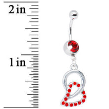 Load image into Gallery viewer, Loves Chain Red Circle Belly Ring