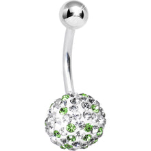 将图片加载到图库查看器,Striped Peridot Green Crystal Evolution Belly Ring