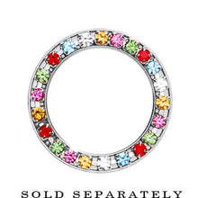 将图片加载到图库查看器,7/8 Stainless Steel Multi Gem Screw Fit Tunnel