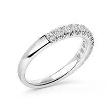 Load image into Gallery viewer, 14K White Gold 1/2 Cttw Round Diamond 11 Stone Classic Band