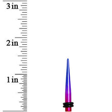 Load image into Gallery viewer, 6G Blue Pink Fusion Acrylic Taper