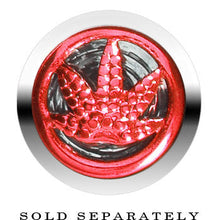 将图片加载到图库查看器,Anodized Titanium Red Pot Leaf Cheater Plug
