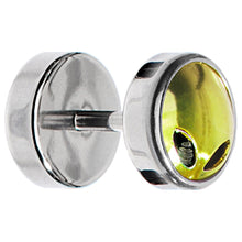 将图片加载到图库查看器,Anodized Titanium Gold Alien Head Cheater Plug