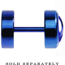 将图片加载到图库查看器,Blue Anodized Titanium Peace Sign Cheater Plug