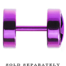 将图片加载到图库查看器,Purple Anodized Titanium Star Cheater Plug