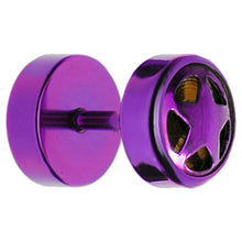 将图片加载到图库查看器,Purple Anodized Titanium Star Cheater Plug
