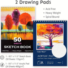 Load image into Gallery viewer, 175-Piece Deluxe Art Set – Crayons, Colored Pencils & Acrylic Paints in Wooden Case