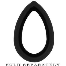 将图片加载到图库查看器,00G Black Teardrop Silicone Flexible Tunnel