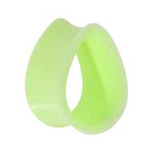 Load image into Gallery viewer, 18mm Green Teardrop Silicone Flexible Tunnel
