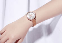 Load image into Gallery viewer, Women's Luxury Watch With Leather Belts Shiny Steel Case Scratch Resistant Glass Unique Design Perfect Gift