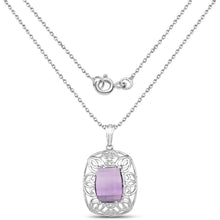 Load image into Gallery viewer, 7.30 Carat Genuine Amethyst .925 Sterling Silver Pendant